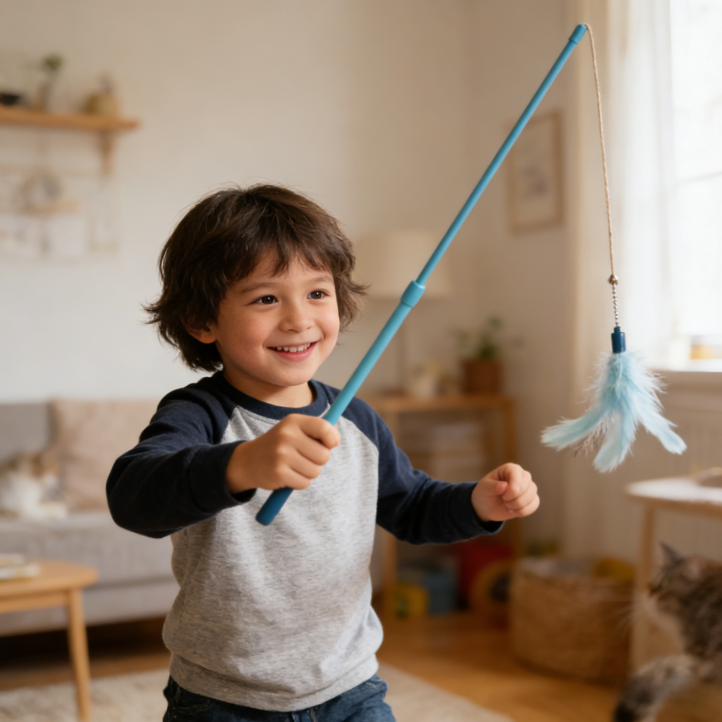 Extendable Feather Wand, Up to 24” Long
