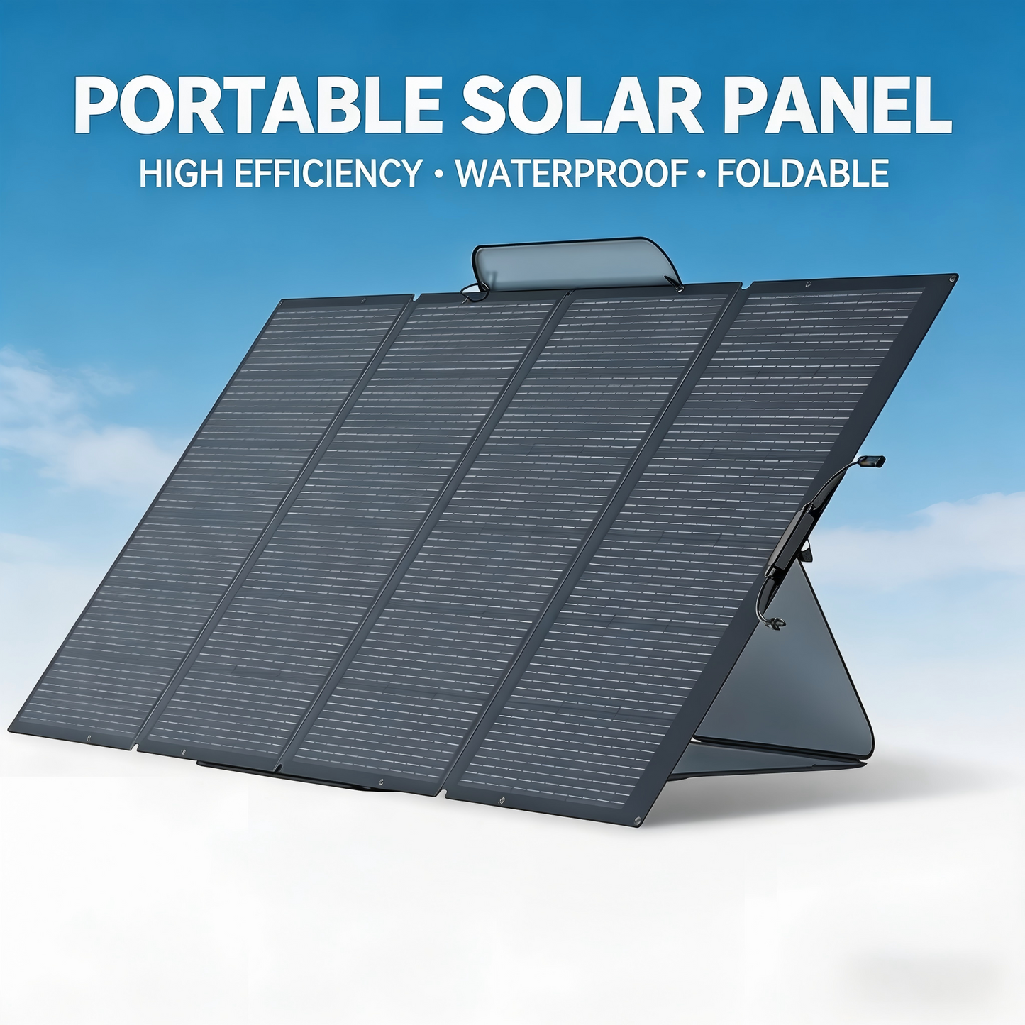 400W Portable Foldable Solar Panel with Stand - IP68 Waterproof