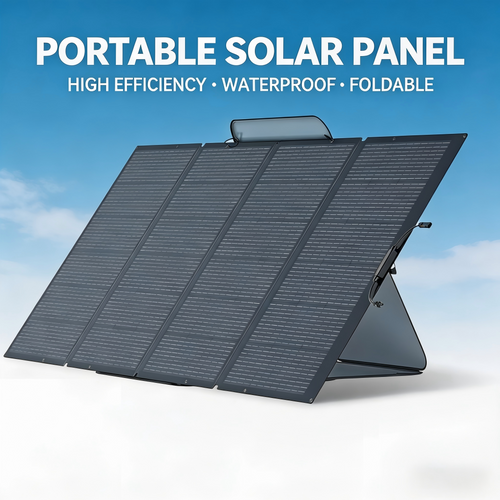 400W Portable Foldable Solar Panel with Stand - IP68 Waterproof