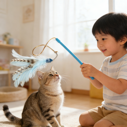 Extendable Feather Wand, Up to 24” Long