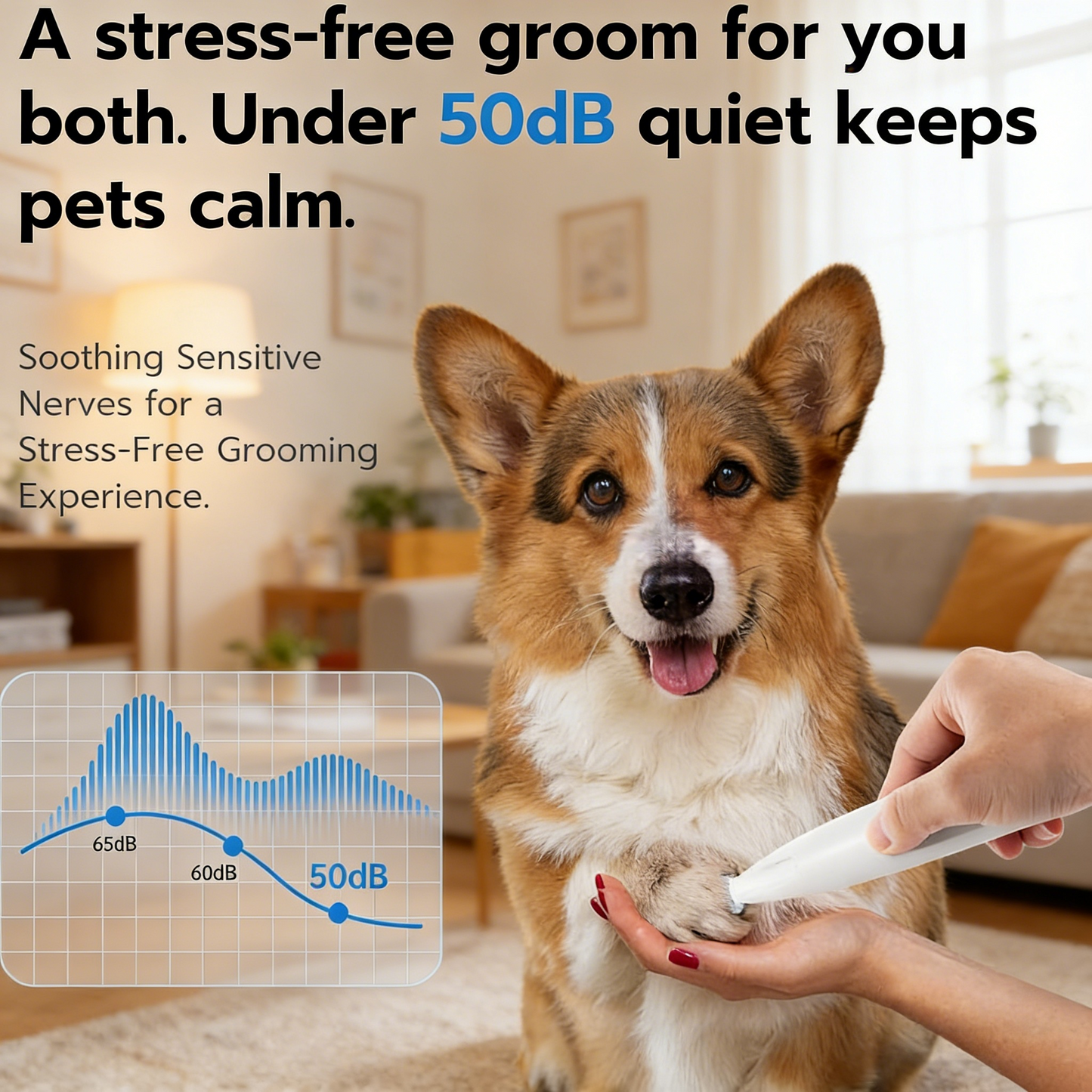 Pet Micro Trimmer, Low Noise, Waterproof with LED Light, Rechargeable & Multi-Functional