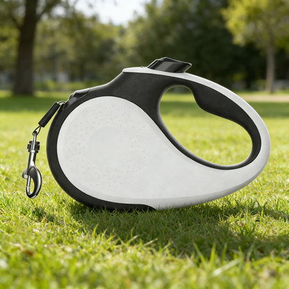 360° Tangle-Free Retractable Dog Leash, 16ft Nylon Tape with One-Handed Brake & Lock