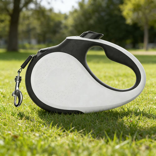 360° Tangle-Free Retractable Dog Leash, 16ft Nylon Tape with One-Handed Brake & Lock