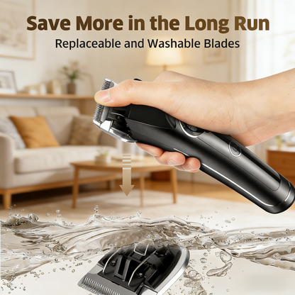 Dog Grooming Clippers, Low Noise Heavy Duty with Detachable Metal Blades