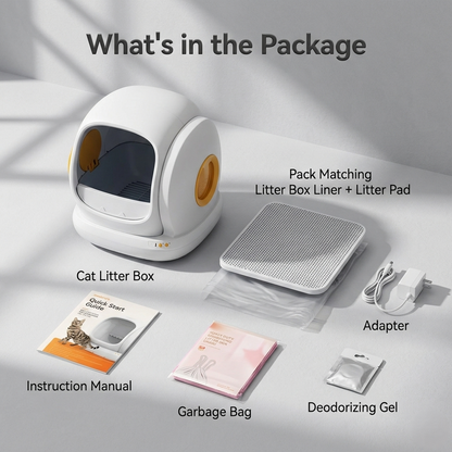 Intelligent Health-Tracking Cat Litter Box | 9 Sensors, 75L Capacity, Silent Design